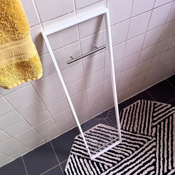 Acrylic Luxe Bathtub Tray / Caddy Matte Silver Hardware NWOT - Picture 6 of 8